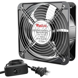 Wathai Wathai AC Axial 2060 200mm Case Muffin Fan 110v 120V Dual Ball High Performance Industrial Case Cooling Fan 200mm x 200mm x 60mm