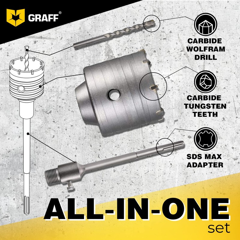 4 Inch SDS Max Rotary Hammer Core Bit - Core