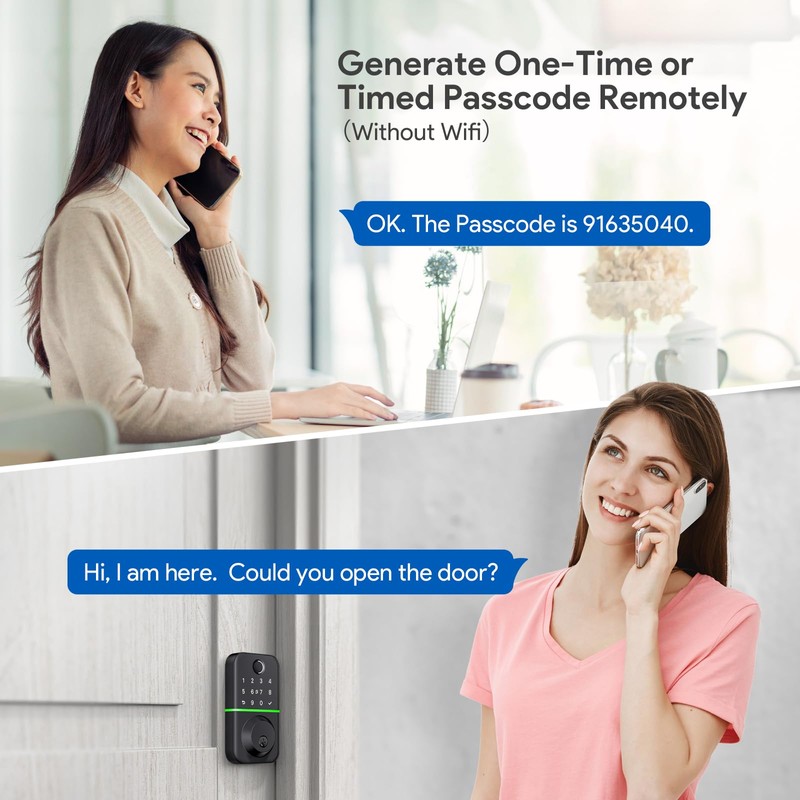 Smart Door Lock Deadbolt with Keypad: Keyless Entry Door Lock