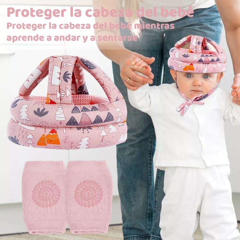 Wskik Cascos Para Bebes Antigolpes Seguridad Bebes + Rodilleras