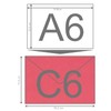 Envelopes DIN C6 Recycled Windowless (100, Red) Pack of 25/50/100