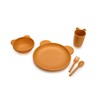 5 Piece Cellulose Feeding Meal Set, Plate, Bowl, Cup, Spoon
