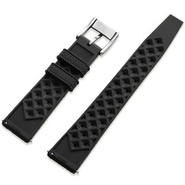Niziruoup Fluororubber Watch Straps with Quick Release Tropical Style Soft FKM Rubber Strap for Watches, Universal FKM Rubber Watch Straps Replacement Strap 18 mm 20 mm 22 mm Men Women, Rubber