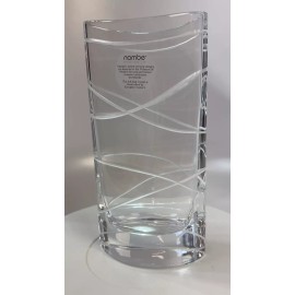 Nambe Small Full-lead Shiny Gift Clear Crystal Vase - Slovenia in Box, 8"