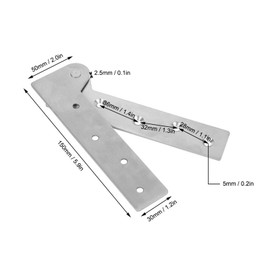 2 Bisagras de Rotación de 180°, Acero Inoxidable, Bisagra de Eje de Puerta de Rotación de 180 Grados, Bisagra de Pivote de Puerta Oculta, Accesorios de Hardware