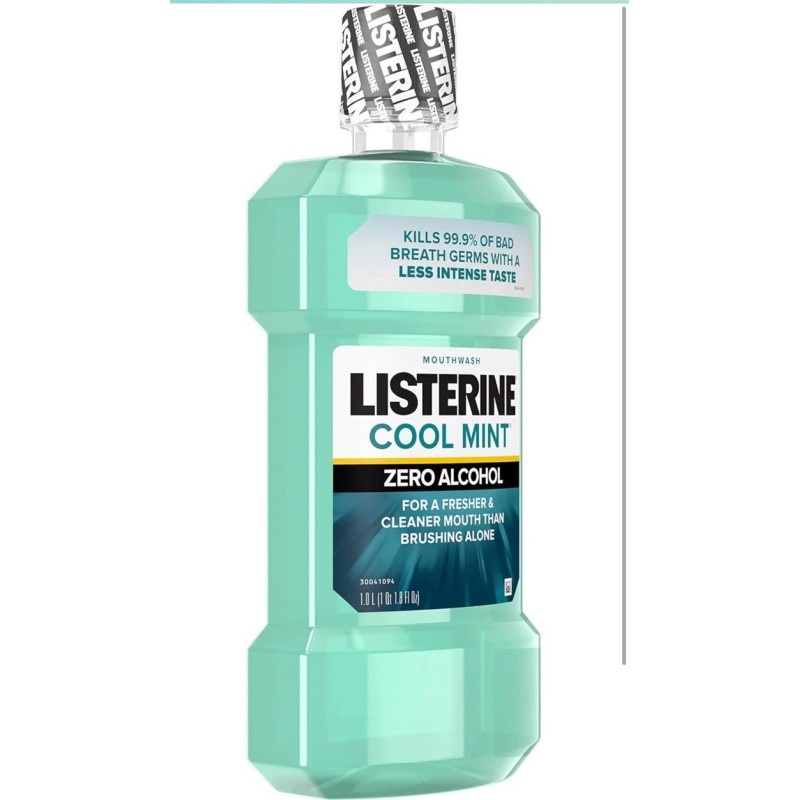 Listerine Zero Alcohol Cool Mint Mouthwash, Alcohol-Free, 1 L
