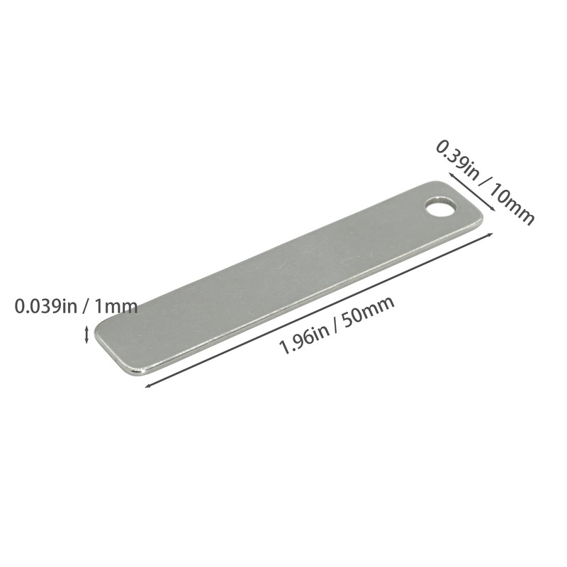 StayMax Metal Engraving Blanks Stamping Blanks Stainless Steel Rectangle Blank