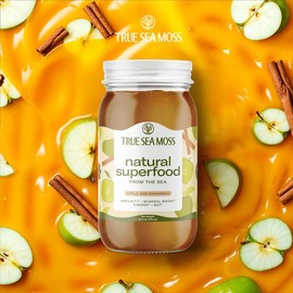 TrueSeaMoss Gel – Apple Cinnamon Flavor – Edible Gut Health & Fitness Supplement
