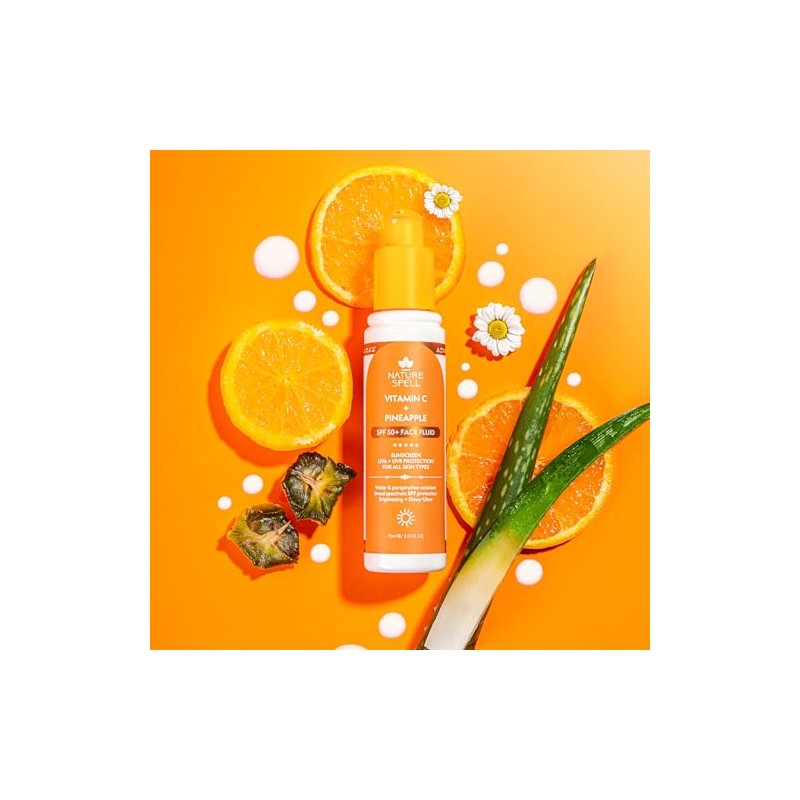 Nature Spell Vitamin C SPF 50 Face Sunscreen, for Daily