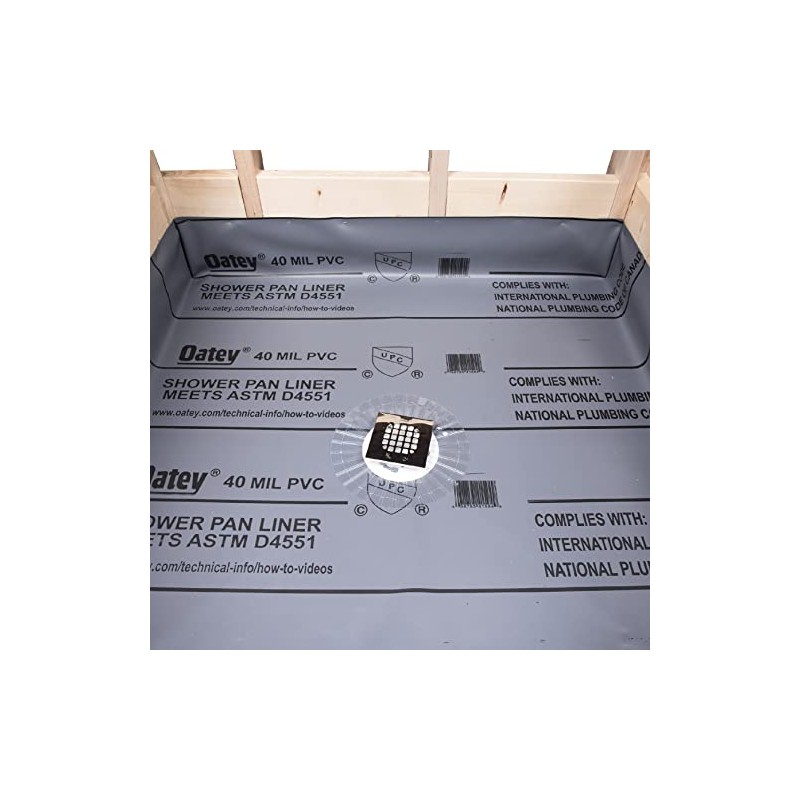 Oatey PVC Shower Pan Liner Gray 6' x 10'