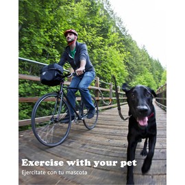 iPetba Heavy Duty Dog Bike Leash Attachment Hands Free Dog Bicycle Leash for Riding Exercising Cycling