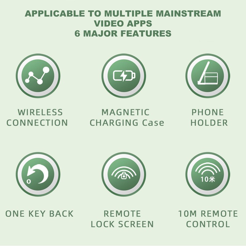 Upgrade Bluetooth 5.3 Remote Control Page Turner, Scrolling Ring Control