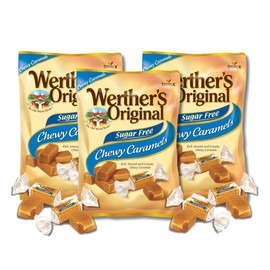 Werther's Original Sugar Free Chewy Caramels - Gift Pack of 3, 2.75 oz. Bags By Lyza's Sweets & Treats