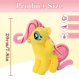 Rainbow Dashs Cuddly Toy, Soft Toy Pony Rainbow, Plush Toy Little Horse, Stuffed Fluttershy Plush Doll, Plushies Horse Toy Doll Gift