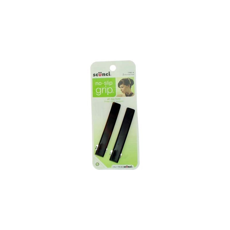 Scunci No-slip Grip Auto Clasp Barrettes, 8.5cm 6-Count