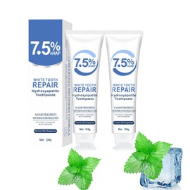 3 Pcs 7.5% Hydroxyapatite Toothpastes for Enamel Protection and Tooth Strengthening, Stain Removal, Whitening Tooth, Gentle Mint, Fresh Breath, Daily Use for Oral Health