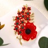 GFM® Poppy Flower Brooch for Remembrance Day (BRCH-PPY-7404-Large)