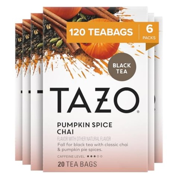TAZO TAZO Pumpkin Spice Chai Tea Bags, Black Tea, Holiday