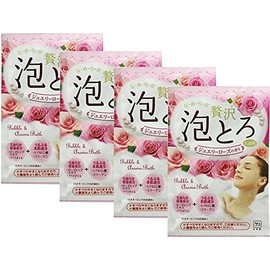 牛乳石鹸共進社 Luxury Bubbles and Skull Bathing Fee Jewelry Rose Scent G [Set of 4]