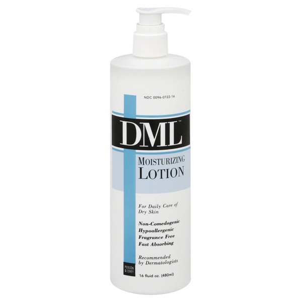 Dml Moisturizing Lotion for Dry Skin, Fragrance Free - 16 Oz (Pack of 3)