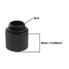 YINETTECH 4pcs G1/4 Black Water Cooling Extension Adapter 15mm Brass
