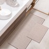FRESHMINT Chenille Bathroom Rugs Sets 2 Piece 17"x24"+20"x47", Non-Slip Bath