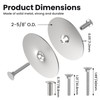 MILYARD 2 Pcs 2-5/8" Diameter Door Hole Cover Plate, Round