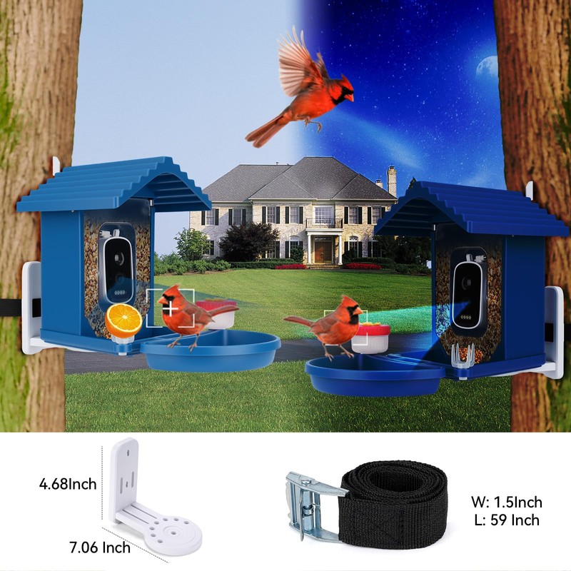 Leapbird Bird Feeder with Camera Solar Powered,2.5K HD Video Bird