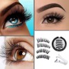 Magnetic Eyelashes without Eyeliner,Reusable Magnetic Lashes,No Glue 3d False Eyelashes