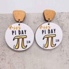 twinkle eye Creative Wooden Teacher Earrings For Women Math Pi