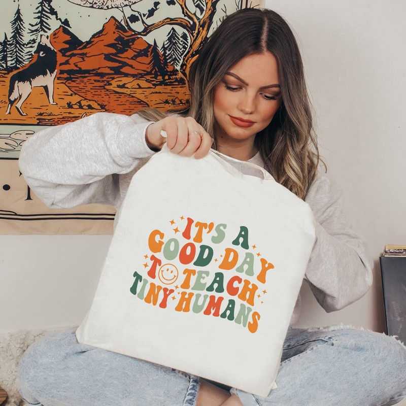 Kimoli Teacher Appreciation Gifts Canvas Tote Bags Aesthetic Travel Beach