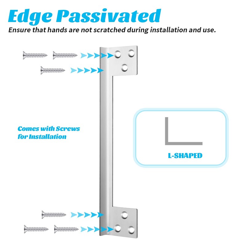 Blulu 2 Pcs Door Latch Guard Plate 7 Inch Outswing