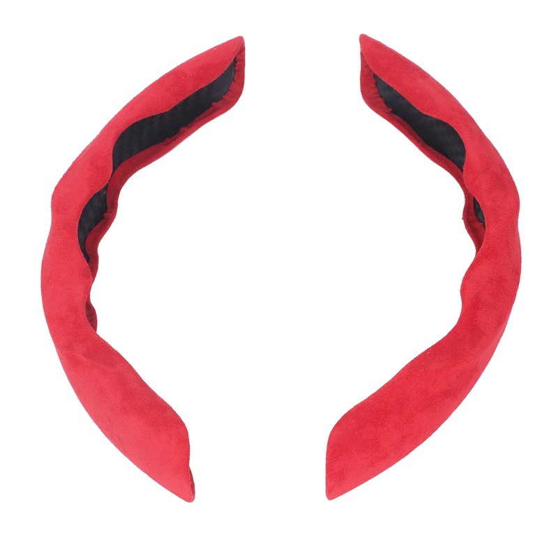 2PCs Car Steering Wheel Cover Segmented Protector Anti Skid Replacement