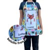 Texben 12 Mandiles Lotería Navideña Para Cocina Sublimados