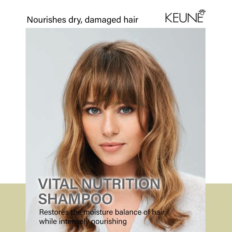 Keune Care Vital Nutrition Shampoo, Intense Nourishing & Moisturizing Cleanser