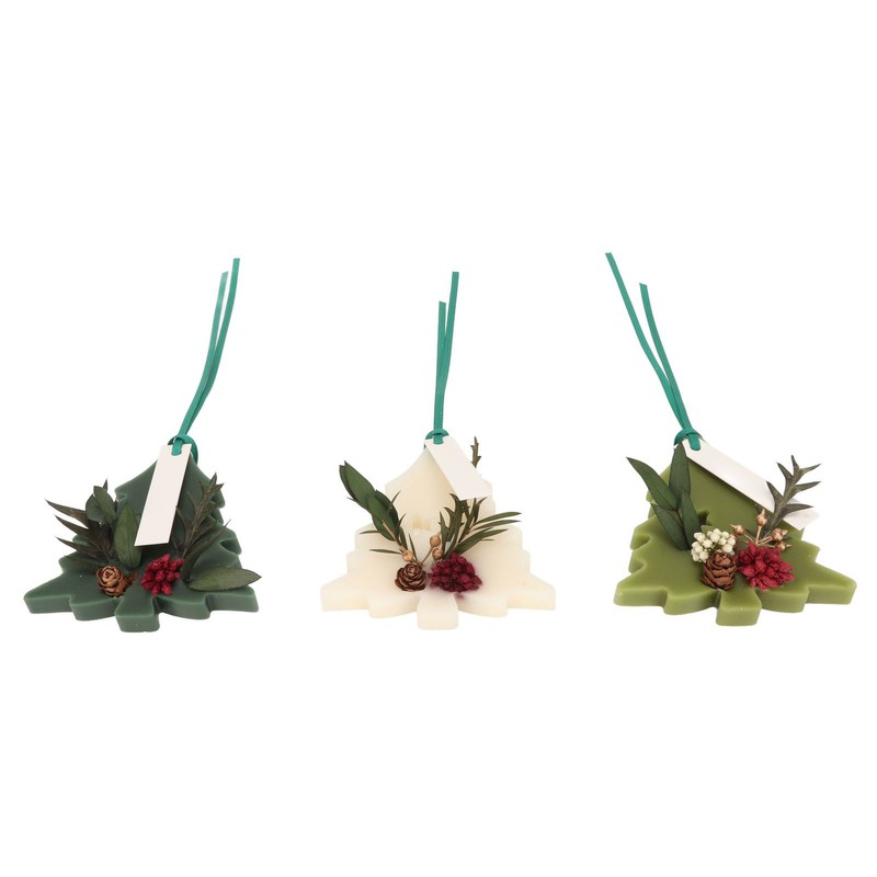 3pcs Aromatherapy Tablets Different Fragrances Tree Shaped Dry Flowers Scented
