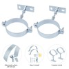 2 Pcs 3 Inch Adjustable Pipe Bracket, Heavy Duty Galvanized