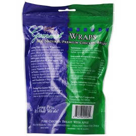 Loving Pets All Natural Premium Apple and Chicken Wraps with Glucosamine and Chondroitin Dog Treats, 6 oz (2-Pack)