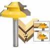 3Pcs 45 Degree Lock Miter Router Bit, Router Bits 1/4