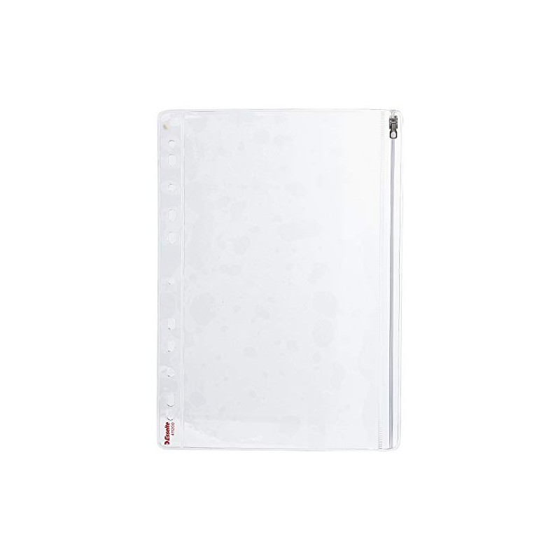 Esselte Reißverschlusstasche (DIN A4, PVC, Öffnung seitlich), 5 Stück transparent