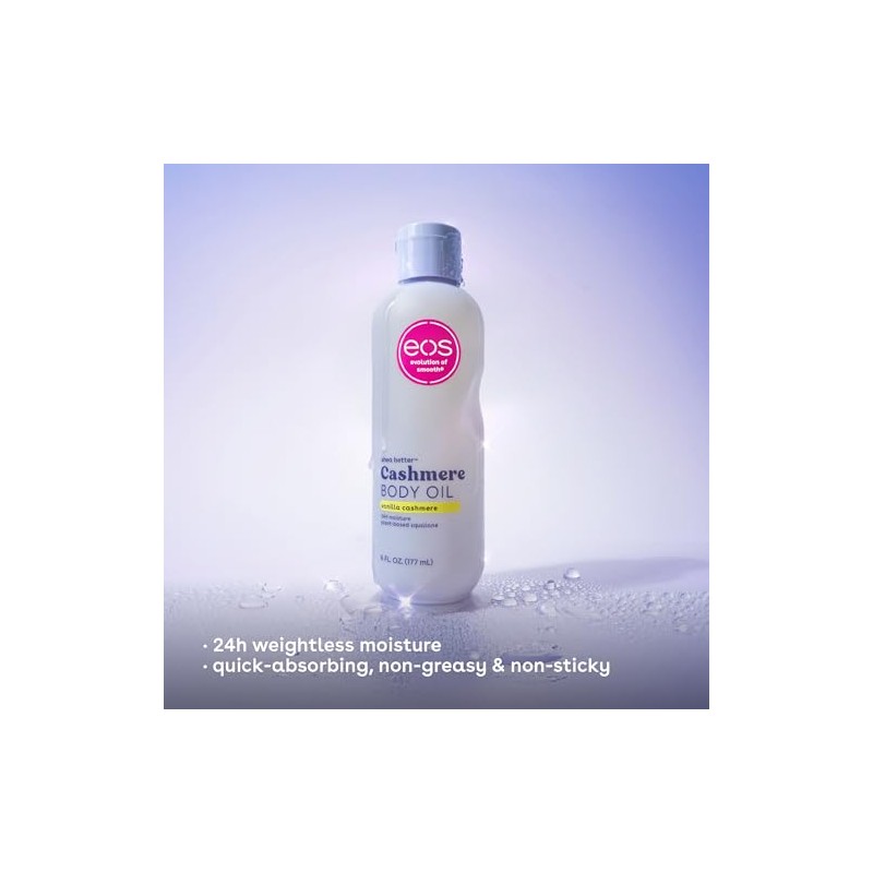 eos Aceite Corporal De Cachemira Vainilla Y Cachemira Hidratación 24