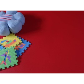 PVC Flooring Vinyl Flooring in Plain Red, DIN A4 Sample Piece