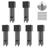 6 Pcs 4”x4“ Concrete Post Anchor,(Actual 3.6"x3.6") Wet Concrete Foundation