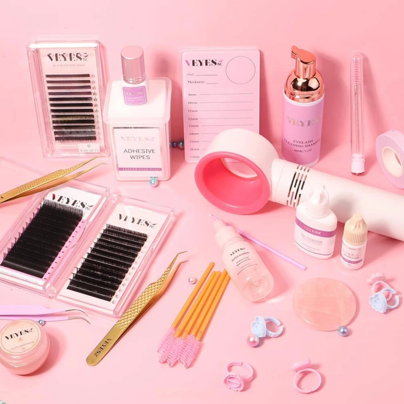VEYES Custom Lash Kit Mink Silk Eyelash Extensions Training Set