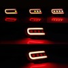 GTINTHEBOX 3D Optic Red LED Rear Bumper Reflectors Brake Tail