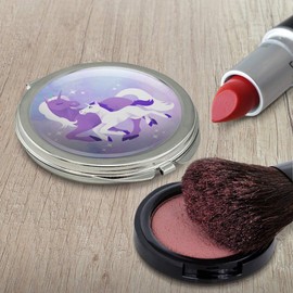 Magical Mom Unicorn and Baby Compact Travel Purse Handbag Makeup Mirror