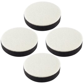 AUXBC 0.65 Inch Self-Adhesive Furniture Riser, Soft Furniture Leg Pads, Round Bed Table Sofa Lift Bed Riser, Adds 0.65 Inch Height with Felt Pad (4Pcs/Black)