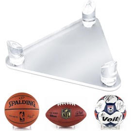 BCW Acrylic Basketball Stand Football Stand Soccer Ball Stand - 4 Pack - Sleek Anti-Slip Design | Football, Soccer, Basketball Display