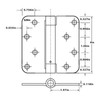 Haidms 6 Pack Self Closing Door Hinges 4 Inch Black