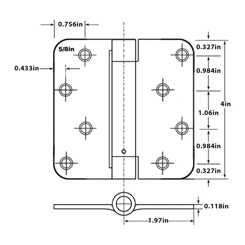 Haidms 6 Pack Self Closing Door Hinges 4 Inch Black